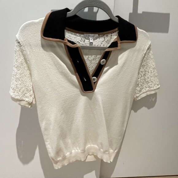 Reiss Eliza lace back polo - Picture 3 of 4